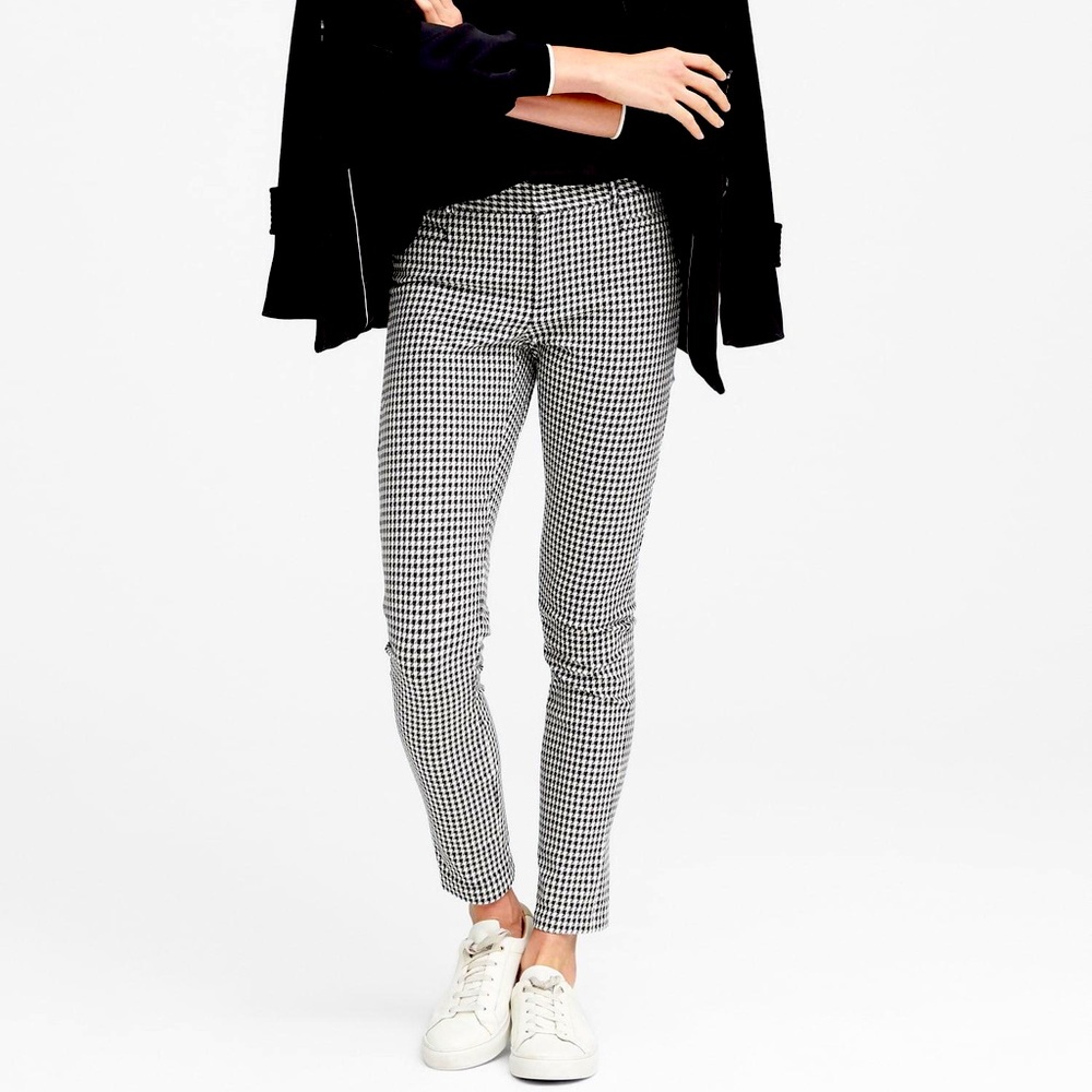 Banana Republic Sloan Skinny-fit Houndstooth Pant